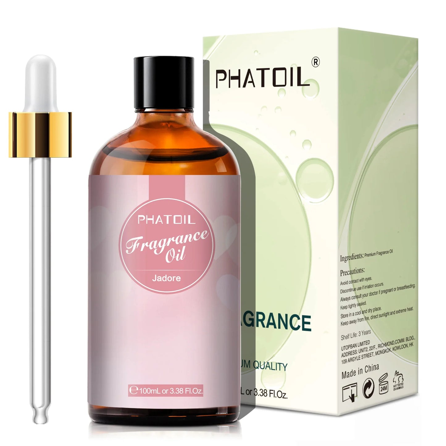 PHATOIL 100ml White Musk Fragrance Essential Oil Fresh Linen Honeysuckle Peach Orange Blossom for Aroma Candle Soap Making