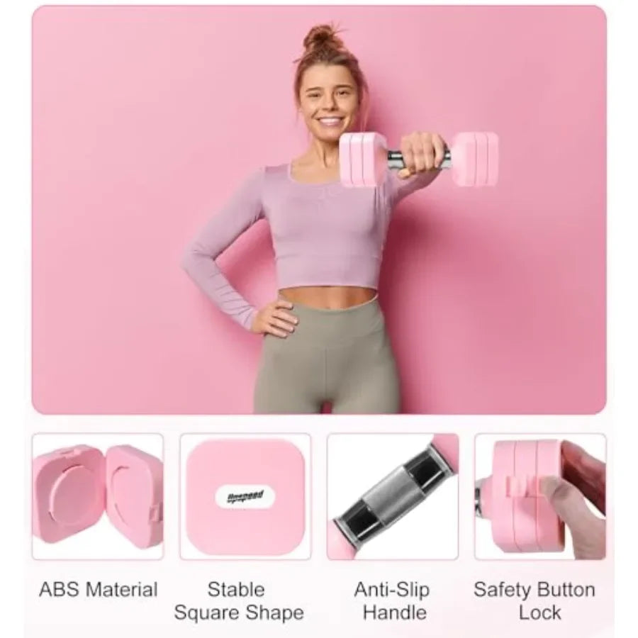 15LB 20LB 30LB 40LB 50LB Adjustable Dumbbell Set Free Weights for Women Men Home Gym Exercise Workout Strength Training Equipme