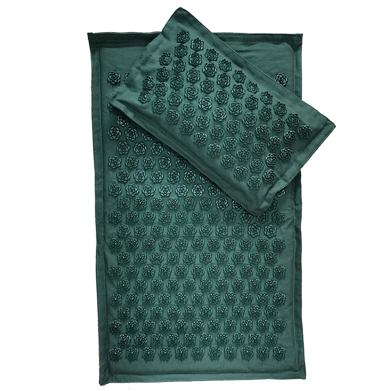 74*44cm Nature Linen Coconut Palm Massage Yoga Mat Sport Pillow Mat with Bag Lotus Spike Acupressure Mat Cushion Accupresure Mat