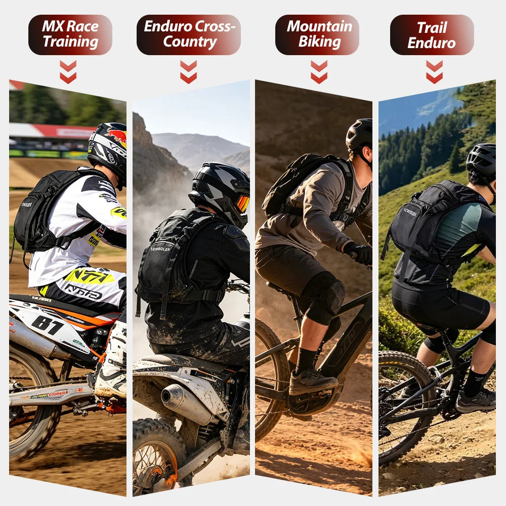 NEWBOLER 5L/8L Motorcycle Cycling Hydration Pack MTB Off Road Motocross Water Backpack Sport Mountain Bike Water Bag