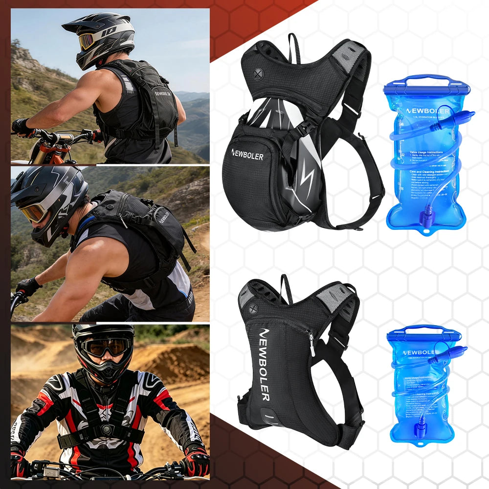 NEWBOLER 5L/8L Motorcycle Cycling Hydration Pack MTB Off Road Motocross Water Backpack Sport Mountain Bike Water Bag