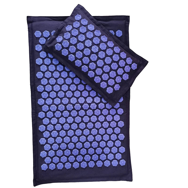 74*44cm Nature Linen Coconut Palm Massage Yoga Mat Sport Pillow Mat with Bag Lotus Spike Acupressure Mat Cushion Accupresure Mat