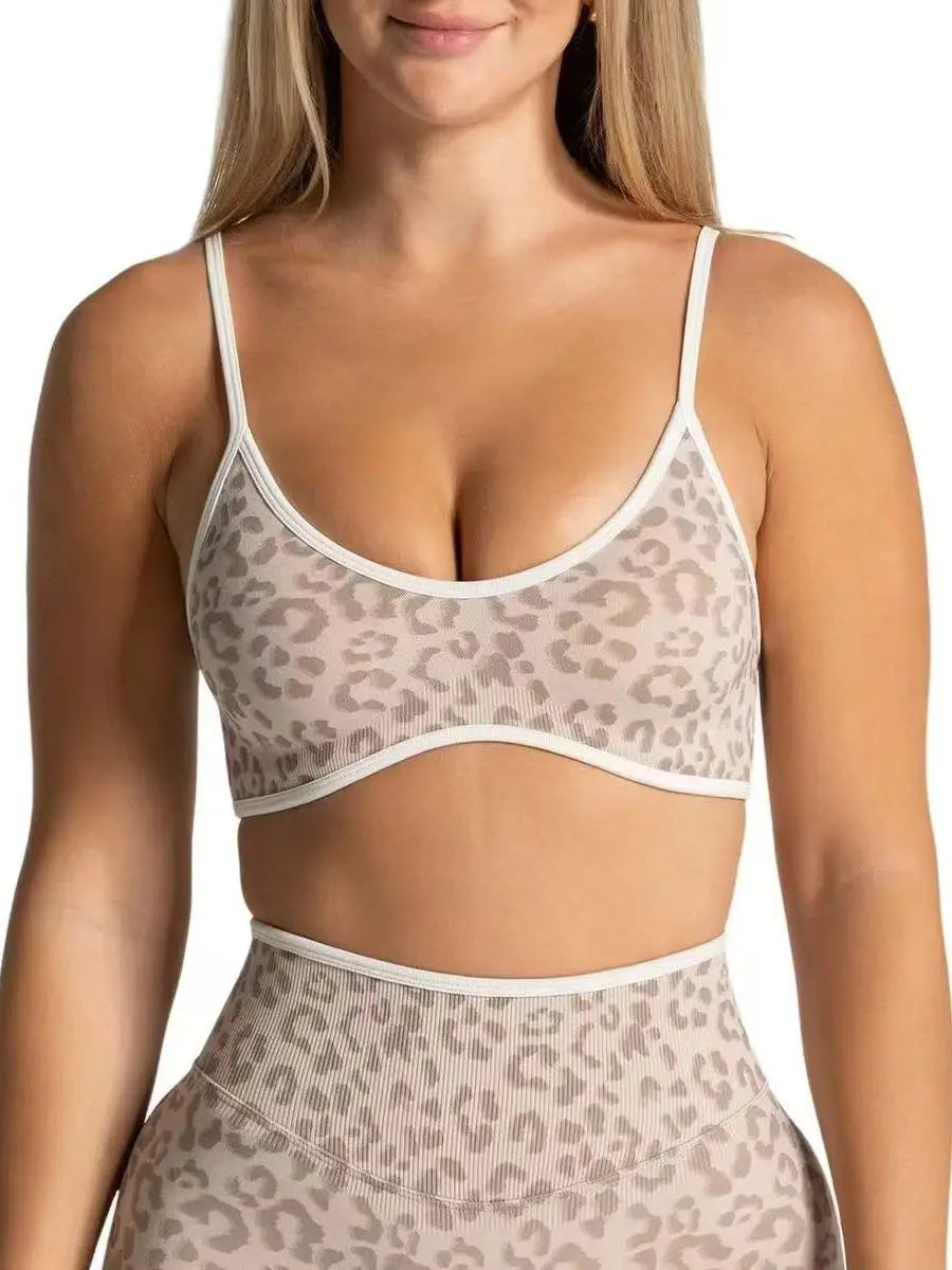 Sports Bra Strappy Backless Yoga Gym Bra Scrunch Push-up Removable Cups Women Workout Clothing Gym Top Halter Sport Bras