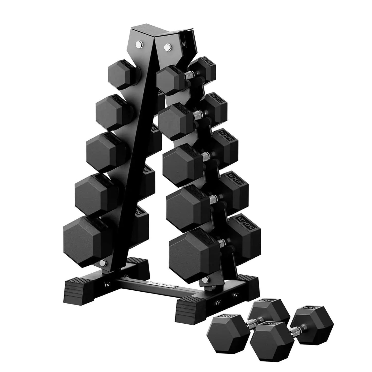250LB/300LB/350LB/550LB/650LB Rubber Hex Dumbbell Sets with Weights Rack, Multiple Color Choices Available, Great, Customized