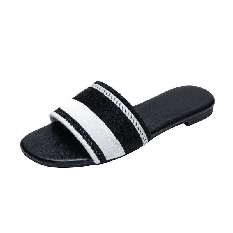 Women's 2026 High-End Embroidered Letter Sandals, Fashion Casual Slides, Premium Quality Slippers. Fast Delivery