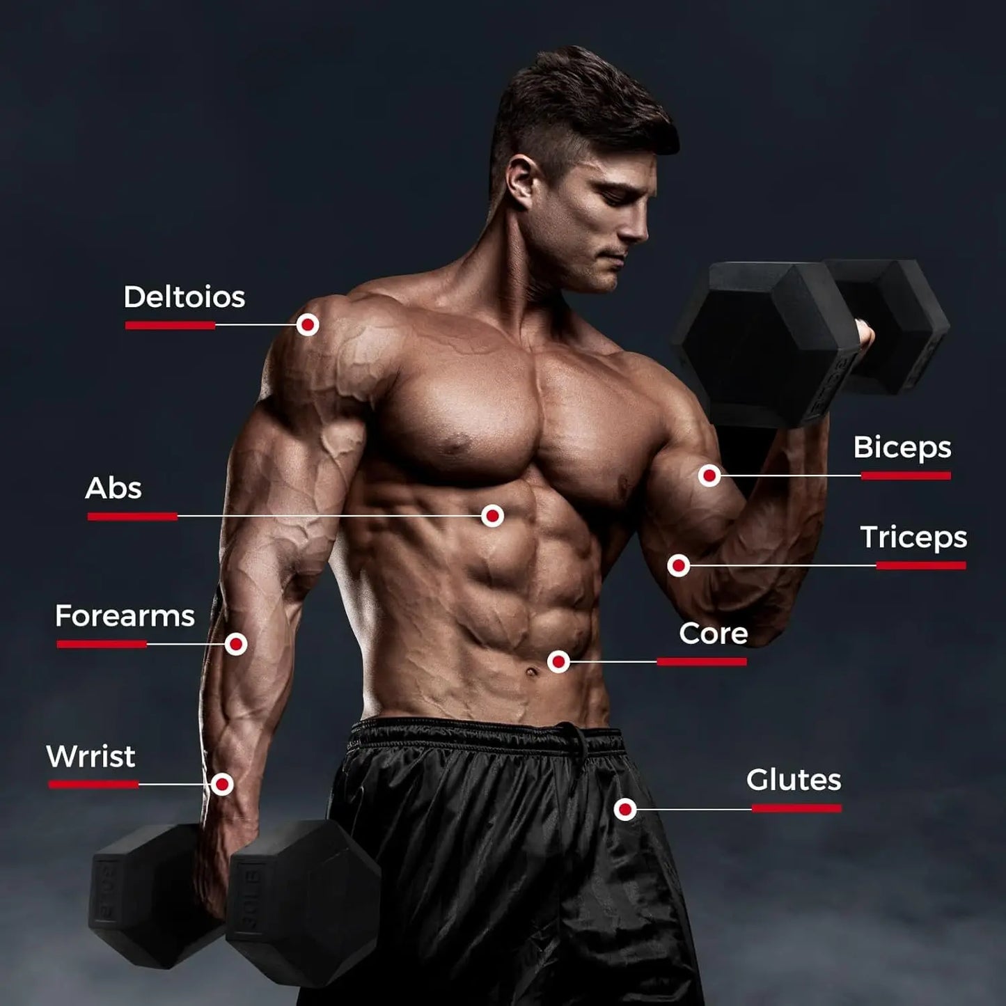 250LB/300LB/350LB/550LB/650LB Rubber Hex Dumbbell Sets with Weights Rack, Multiple Color Choices Available, Great, Customized