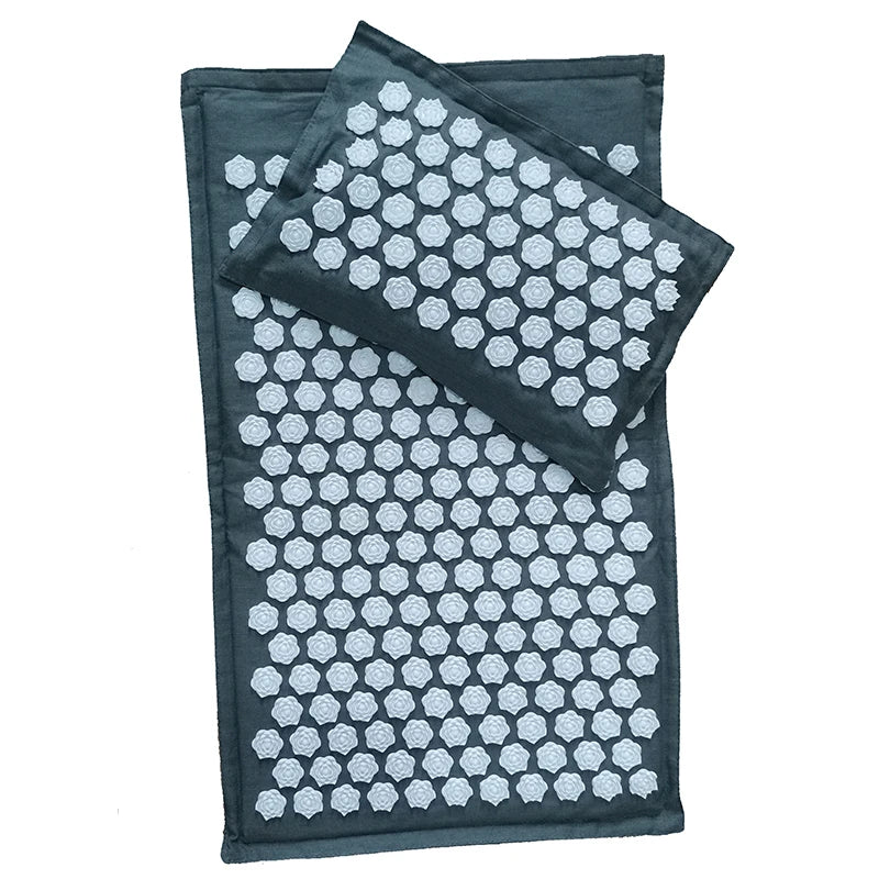 74*44cm Nature Linen Coconut Palm Massage Yoga Mat Sport Pillow Mat with Bag Lotus Spike Acupressure Mat Cushion Accupresure Mat