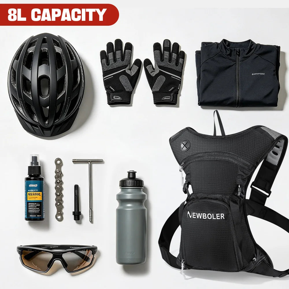 NEWBOLER 5L/8L Motorcycle Cycling Hydration Pack MTB Off Road Motocross Water Backpack Sport Mountain Bike Water Bag