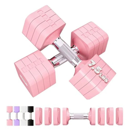 15LB 20LB 30LB 40LB 50LB Adjustable Dumbbell Set Free Weights for Women Men Home Gym Exercise Workout Strength Training Equipme