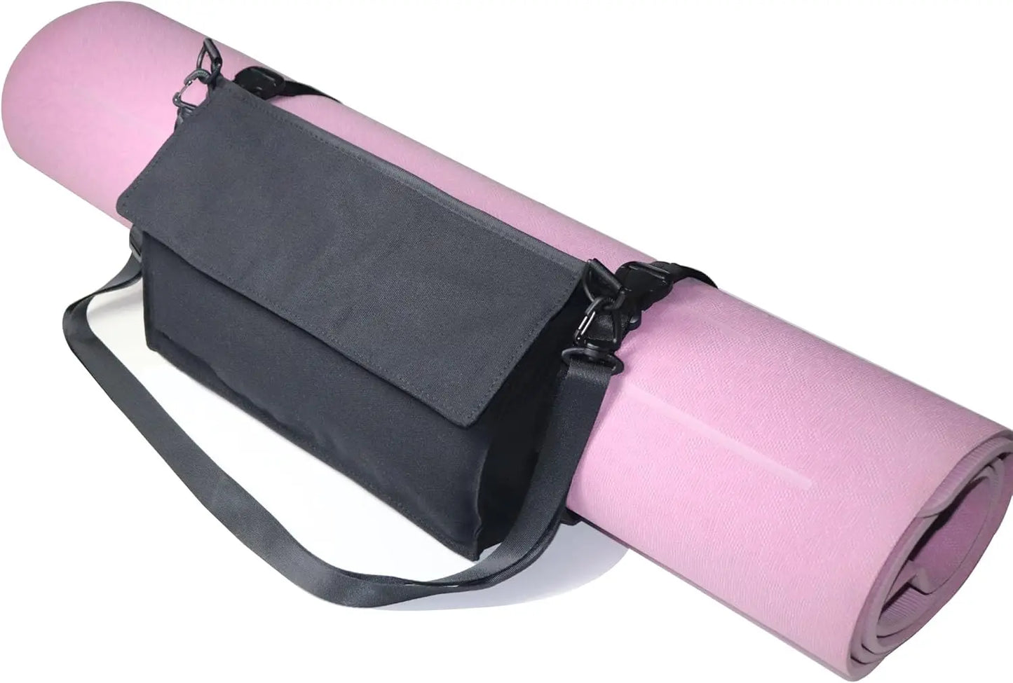 Yoga Mat Carrier Strap Shoulder Bag with Large Compartment Zipper Pocket for Convenient Storage and Transport