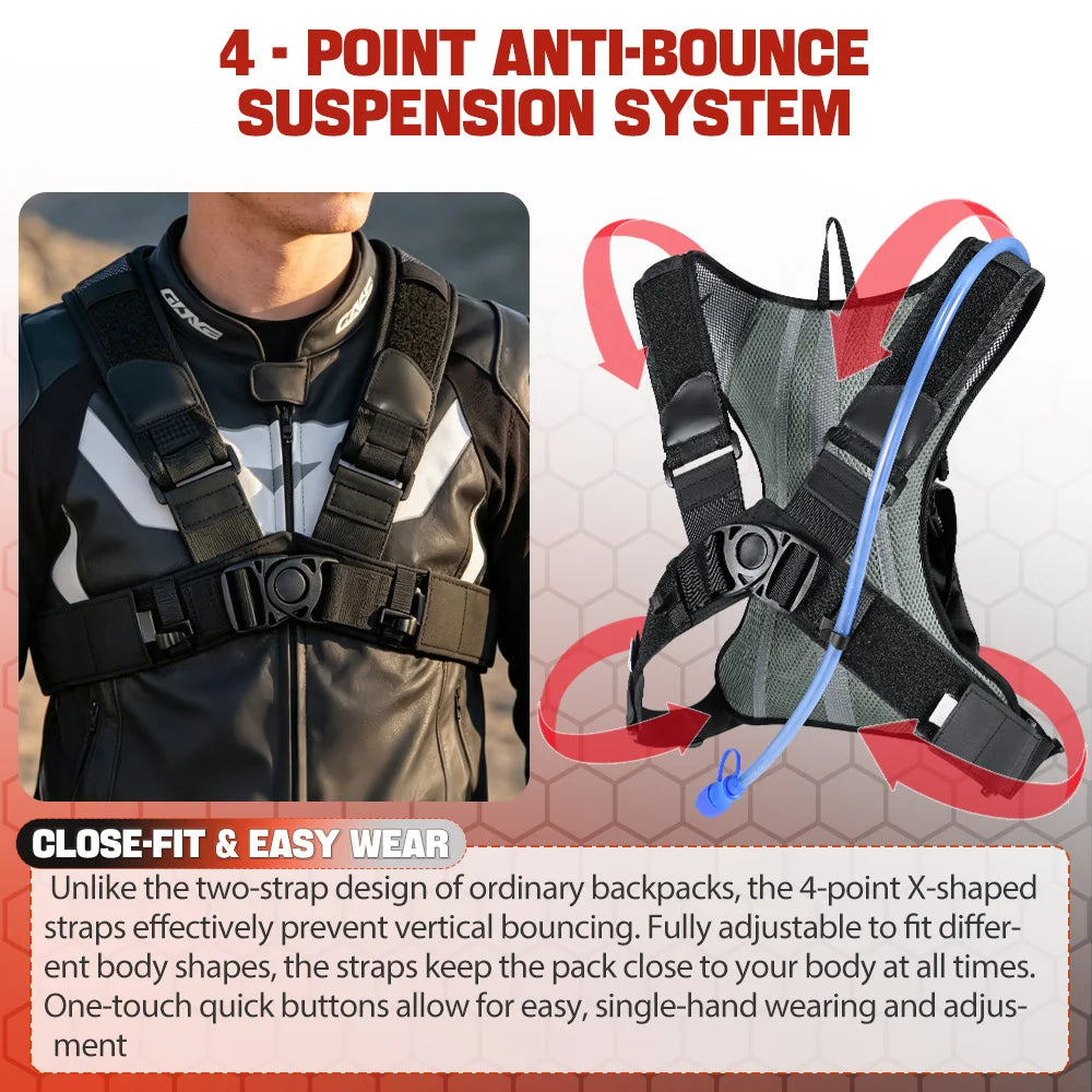 NEWBOLER 5L/8L Motorcycle Cycling Hydration Pack MTB Off Road Motocross Water Backpack Sport Mountain Bike Water Bag