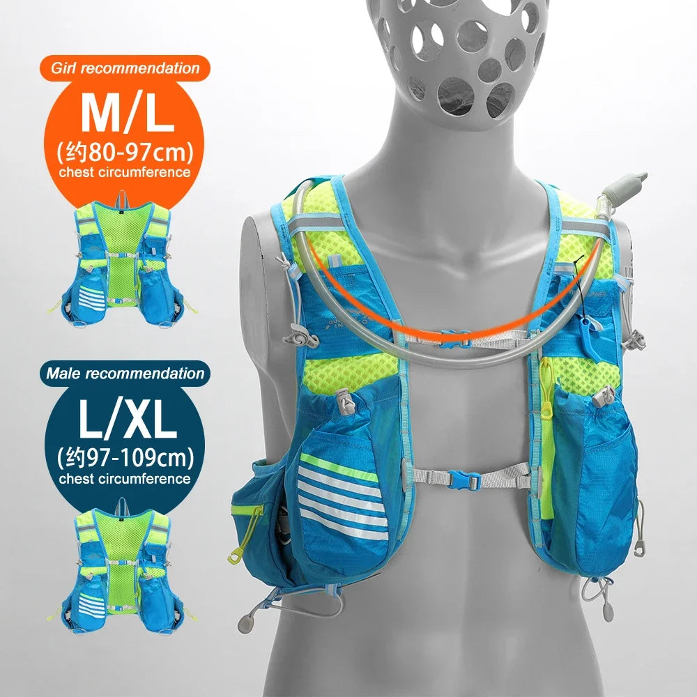 Running Hydrating Vest Backpack 8L Cycling Hydration Vest Running Backpack Hiking Marathon Hydrating Bicycle Sports Vest